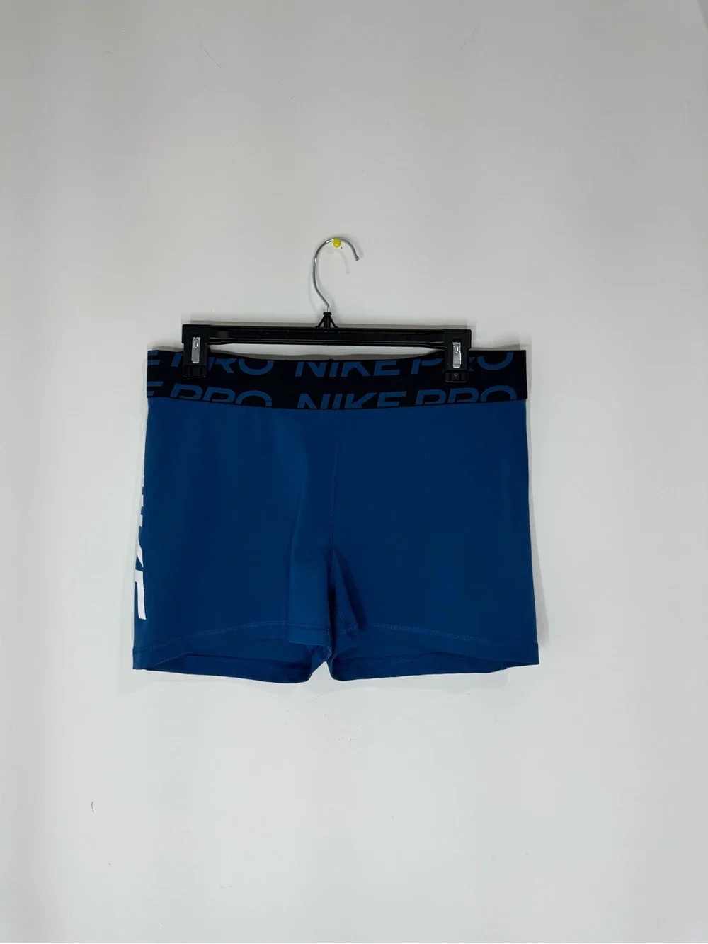 Blue Nike Pro Biker Shorts